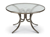 42" Glass Top Outdoor Round Table
